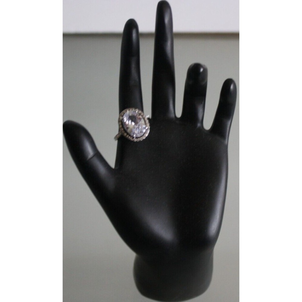 White Sapphire Women's Ring Sz 8 Silver Wedding Gift NWT